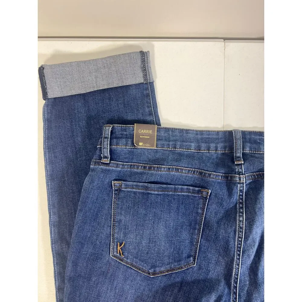 NEW! KUT from the Kloth Carrie Boyfriend Jeans Womens‎ Size 12 Denim Relaxed Fit - Picture 10 of 12